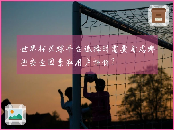 世界杯买球平台选择时需要考虑哪些安全因素和用户评价？